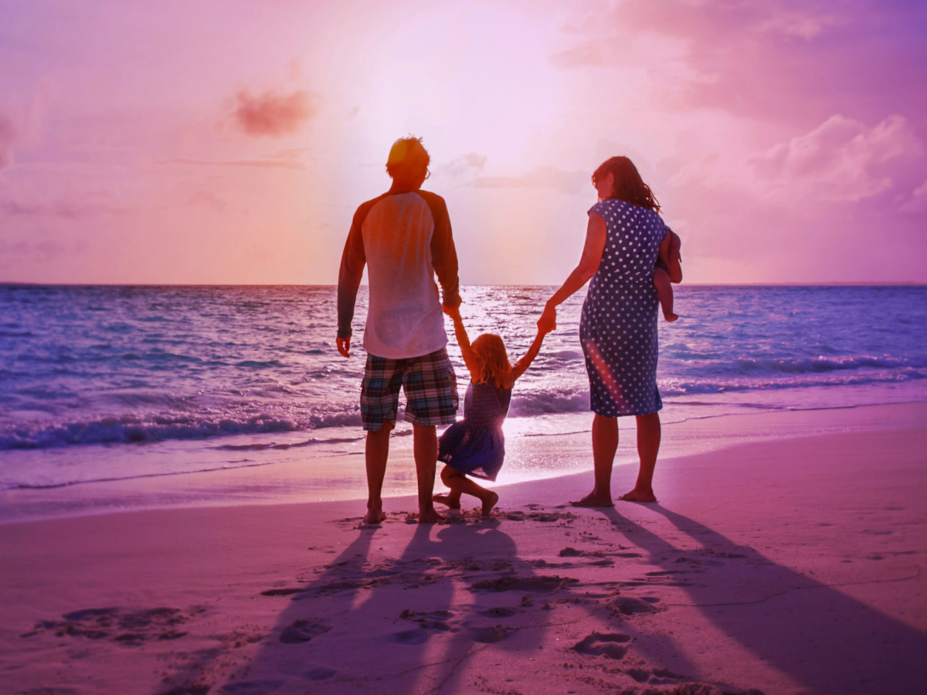 Family on Beach
